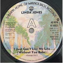 Linda Jones I Just Can't Live My Life (Without You Babe) USED VINYL 7INCH 45 RPM SINGLE REISSUE