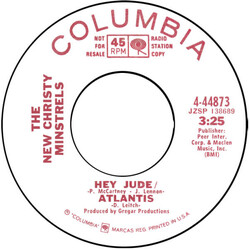 The New Christy Minstrels Hey Jude Atlantis/Run Wild / Run Free USED VINYL 7INCH 45 RPM PROMO MONO
