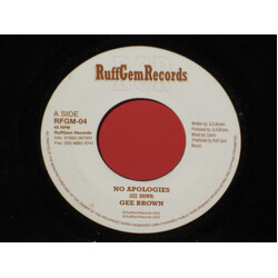 Gee Brown (3) No Apologies USED VINYL 7INCH 45 RPM