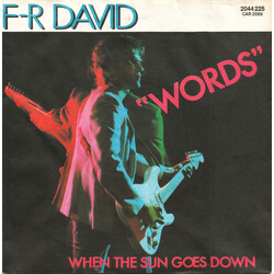F.R. David Words USED VINYL 7INCH 45 RPM SINGLE STEREO
