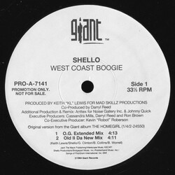 Shello West Coast Boogie USED VINYL 12INCH PROMO