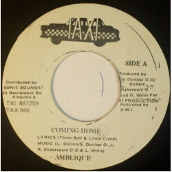 Ambelique Coming Home USED VINYL 7INCH 45 RPM SINGLE