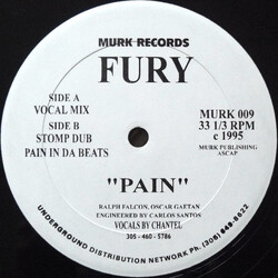 Fury Pain USED VINYL 12INCH 33 S RPM