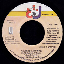 Ward 21 / Elephant Man Anything A Anything USED VINYL 7INCH 45 RPM SINGLE