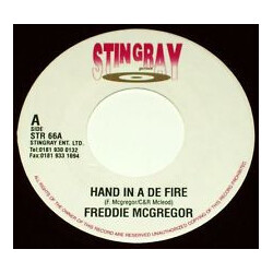 Freddie McGregor / Sugar Black Hand In A De Fire / Stress USED VINYL 7INCH 45 RPM
