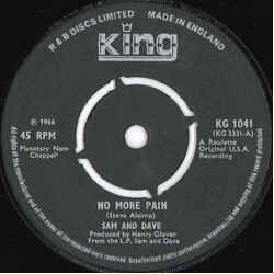 Sam & Dave No More Pain USED VINYL 7INCH 45 RPM SINGLE