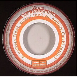 Blue Foundation Embers USED VINYL 7INCH 33 S RPM