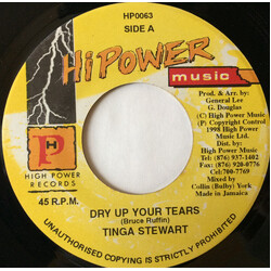 Tinga Stewart Dry Up Your Tears USED VINYL 7INCH