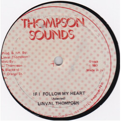 Linval Thompson If I Follow My Heart USED VINYL 12INCH 45 RPM