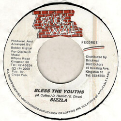 Sizzla Bless The Youths USED VINYL 7INCH 45 RPM REISSUE