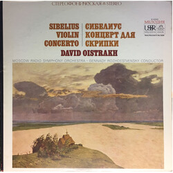 Jean Sibelius / David Oistrach / Большой Симфонический Оркестр Всесоюзного Радио / Gennadi Rozhdestvensky Violin Concerto In D Minor, Op. 47 Vinyl LP 