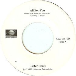 Sister Hazel All For You USED VINYL 7INCH 45 RPM