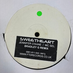 Bradley G Sweetheart (Original Mix) USED VINYL 12INCH WHITE LABEL SINGLE SIDED TEST PRESSING 33 S RPM