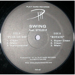 Swing (2) / Styles P Push On Em / Rotate USED VINYL 12INCH 33 S RPM SINGLE PROMO