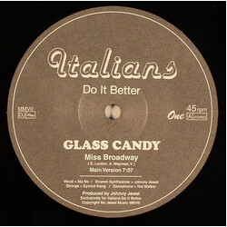 Glass Candy Miss Broadway USED VINYL 12INCH 45 RPM LIMITED EDITION