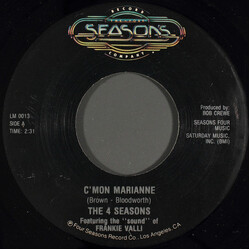The Four Seasons / Frankie Valli C'mon Marianne / Stay USED VINYL 7INCH 45 RPM
