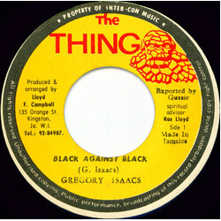 Gregory Isaacs Black Against Black USED VINYL 7INCH 45 RPM