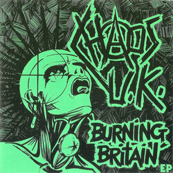 Chaos UK Burning Britain EP USED VINYL 7INCH 45 RPM EP REISSUE