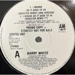 Barry White I Wanna Do It Good To Ya USED VINYL 12INCH PROMO