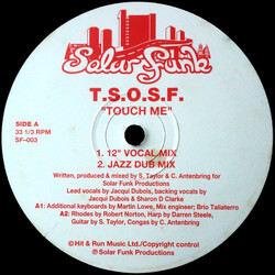 T.S.O.S.F. Touch Me USED VINYL 12INCH 33 S RPM