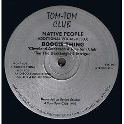 Native People Boogie Thing USED VINYL 12INCH 33 S RPM