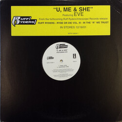 Ruff Ryders U, Me & She USED VINYL 12INCH 33 S RPM SINGLE PROMO