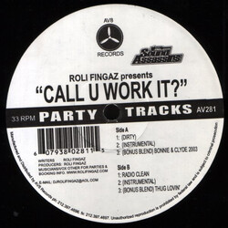DJ Roli Fingaz Call U Work It? USED VINYL 12INCH