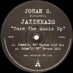 Johan S. / Jazzheads Turn The Music Up USED VINYL 12INCH 33 S RPM