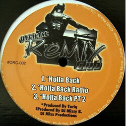 DJ Mixx Productions Holla Back / Missy Gets Ugly USED VINYL 12INCH 33 S RPM