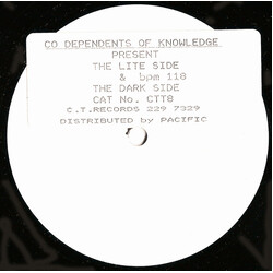 Co Dependents Of Knowledge The Lite Side & The Dark Side USED VINYL 12INCH WHITE LABEL 45 RPM