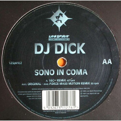 DJ Dick Sono In Coma USED VINYL 12INCH 33 S RPM 45 RPM SINGLE