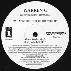 Warren G / Adina Howard What's Love Got To Do With It USED VINYL 12INCH 33 S RPM PROMO