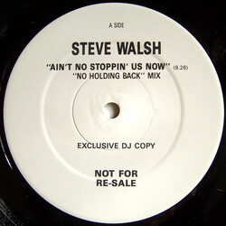 Steve Walsh (2) Ain't No Stoppin' Us Now USED VINYL 12INCH 45 RPM PROMO
