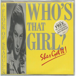 A Flock Of Seagulls Who's That Girl (She's Got It) USED VINYL 7INCH 45 RPM SINGLE + 7INCH 45 RPM SHAPE SINGLE SIDED MIXED PICTURE DISC