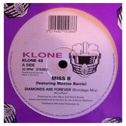 Miss B / Maxine Barrie Diamonds Are Forever USED VINYL 12INCH 33 S RPM STEREO