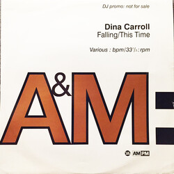 Dina Carroll Falling / This Time USED VINYL 12INCH 45 RPM PROMO