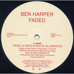 Ben Harper Faded USED VINYL 12INCH PROMO 45 RPM