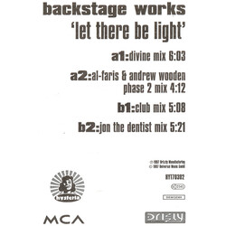 Backstage Works Let There Be Light USED VINYL 12INCH