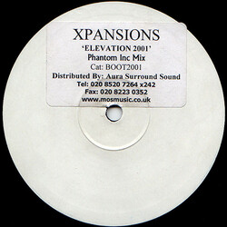 Xpansions Elevation 2001 USED VINYL 12INCH SINGLE SIDED WHITE LABEL