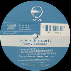 Party Pushers Pump This Party USED VINYL 12INCH
