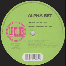DJ Alpha-bet Dizz You! USED VINYL 12INCH 45 RPM