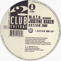 M.U.T.E. / Justine Baker R.H.Y.T.H.M. 2000 / Some For The Clubs USED VINYL 12INCH 33 S RPM