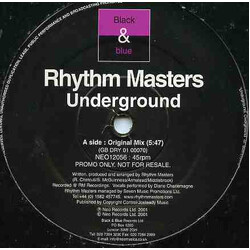 Rhythm Masters Underground USED VINYL 12INCH SINGLE SIDED PROMO