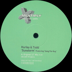 Hurley & Todd Sunstorm USED VINYL 12INCH PROMO 33 S RPM