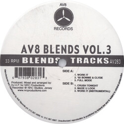 DJ A.P. AV8 Blends Vol. 3 USED VINYL 12INCH 33 S RPM