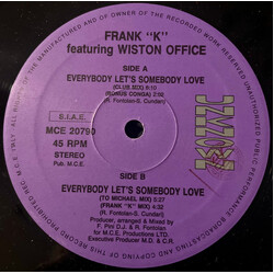 Frank K Everybody Let's Somebody Love USED VINYL 12INCH 45 RPM STEREO