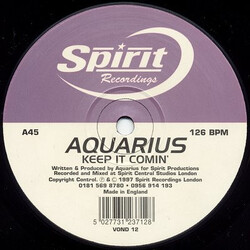 Aquarius (2) Keep It Comin' USED VINYL 12INCH 33 S RPM 45 RPM