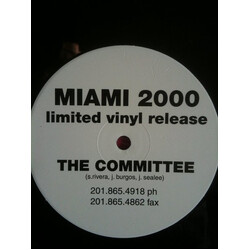 The Committee (3) Scream And Shout (Miami 2000) USED VINYL 12INCH LIMITED EDITION TEST PRESSING