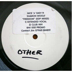 Nice 'n' Easy / Sharon Woolf Freedom (EDP Mixes) USED VINYL 12INCH PROMO WHITE LABEL