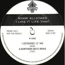 The Miami Allstars I Like It Like That USED VINYL 12INCH PROMO 33 S RPM